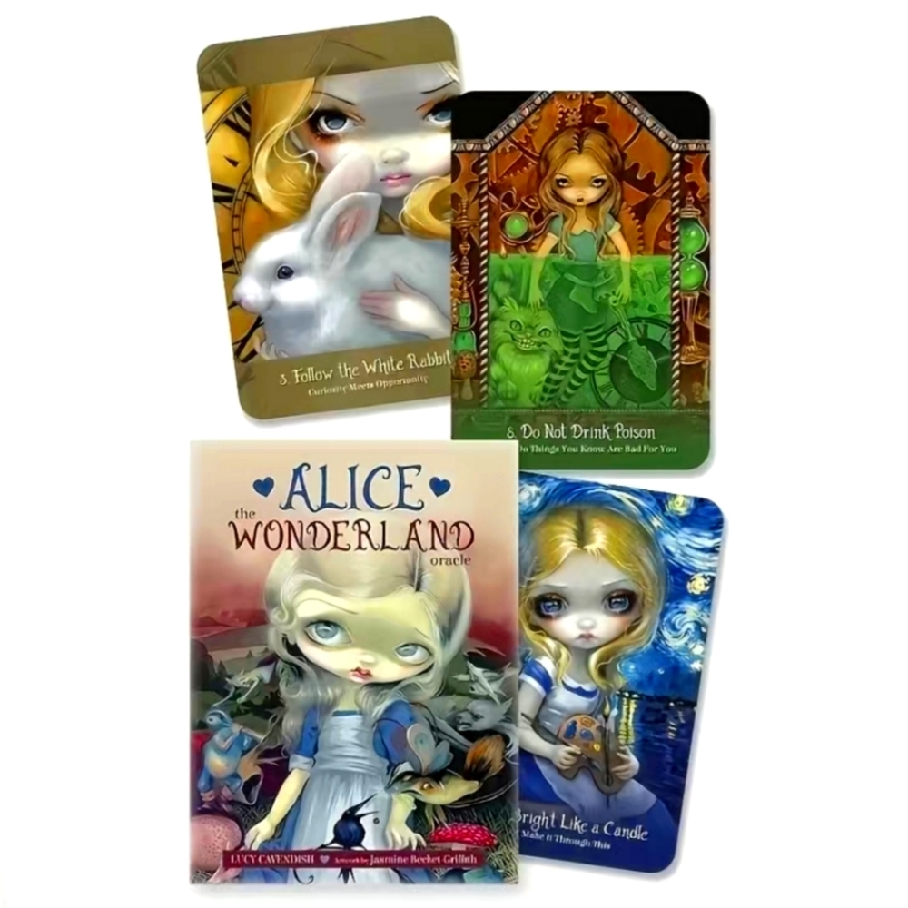 Cartoon like Alice in Wonderland Tarot Cards
